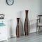 Uniquewise Decorative Conemporary Tall Trumpet Shape Floor Vase, Brown, PK 2 QI004191.2 - alternate 2